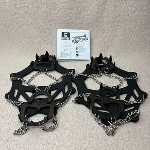 NEW Grivel Black Crampons Anti-Slip Ice Spikes Men’s XL Explorer Silicon & Steel